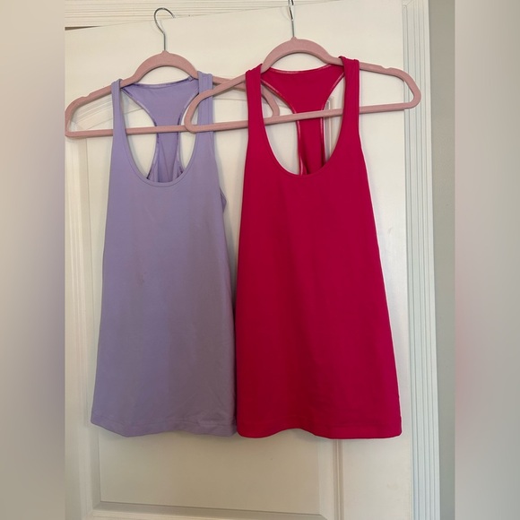 BUNDLE (2) Lululemon Razor Back Tank Tops, Purple/ Pink Size 6 - Picture 1 of 7